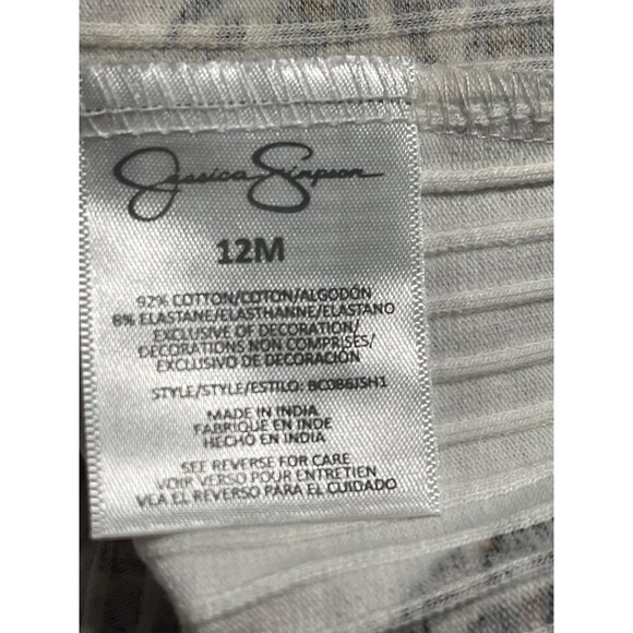 Jessica Simpson Baby Girls Pumpkin Leopard Print 2PC Outfit 12M Soft Cotton - Picture 4 of 10